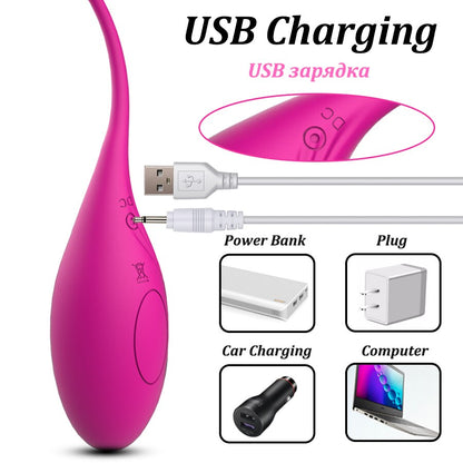 รีโมทคอนโทรลไร้สาย การออกกำลังกายแบบรัดรูป ไข่สั่น 10 สปีด G-Spot Clit Vibrator สำหรับผู้หญิง ช่องคลอดกระตุ้น เซ็กส์ทอยสำหรับผู้ใหญ่