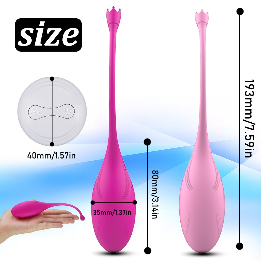 รีโมทคอนโทรลไร้สาย การออกกำลังกายแบบรัดรูป ไข่สั่น 10 สปีด G-Spot Clit Vibrator สำหรับผู้หญิง ช่องคลอดกระตุ้น เซ็กส์ทอยสำหรับผู้ใหญ่