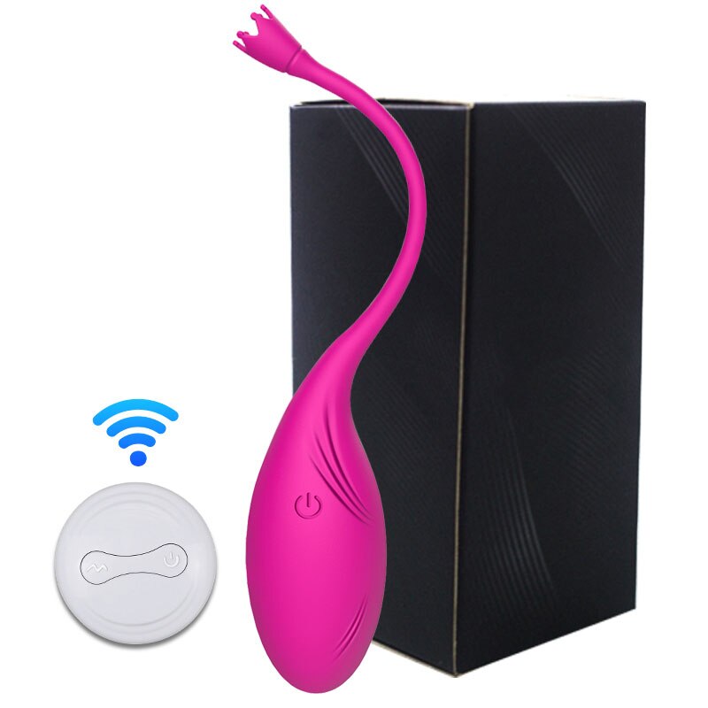 รีโมทคอนโทรลไร้สาย การออกกำลังกายแบบรัดรูป ไข่สั่น 10 สปีด G-Spot Clit Vibrator สำหรับผู้หญิง ช่องคลอดกระตุ้น เซ็กส์ทอยสำหรับผู้ใหญ่
