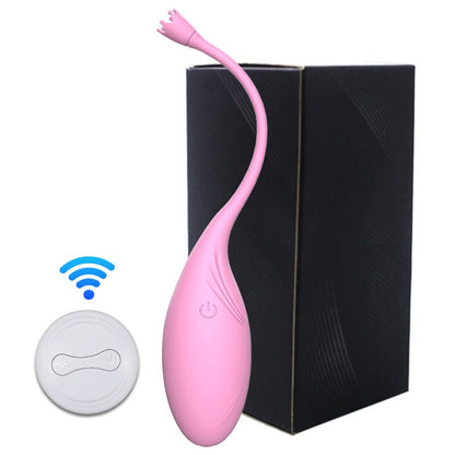 รีโมทคอนโทรลไร้สาย การออกกำลังกายแบบรัดรูป ไข่สั่น 10 สปีด G-Spot Clit Vibrator สำหรับผู้หญิง ช่องคลอดกระตุ้น เซ็กส์ทอยสำหรับผู้ใหญ่