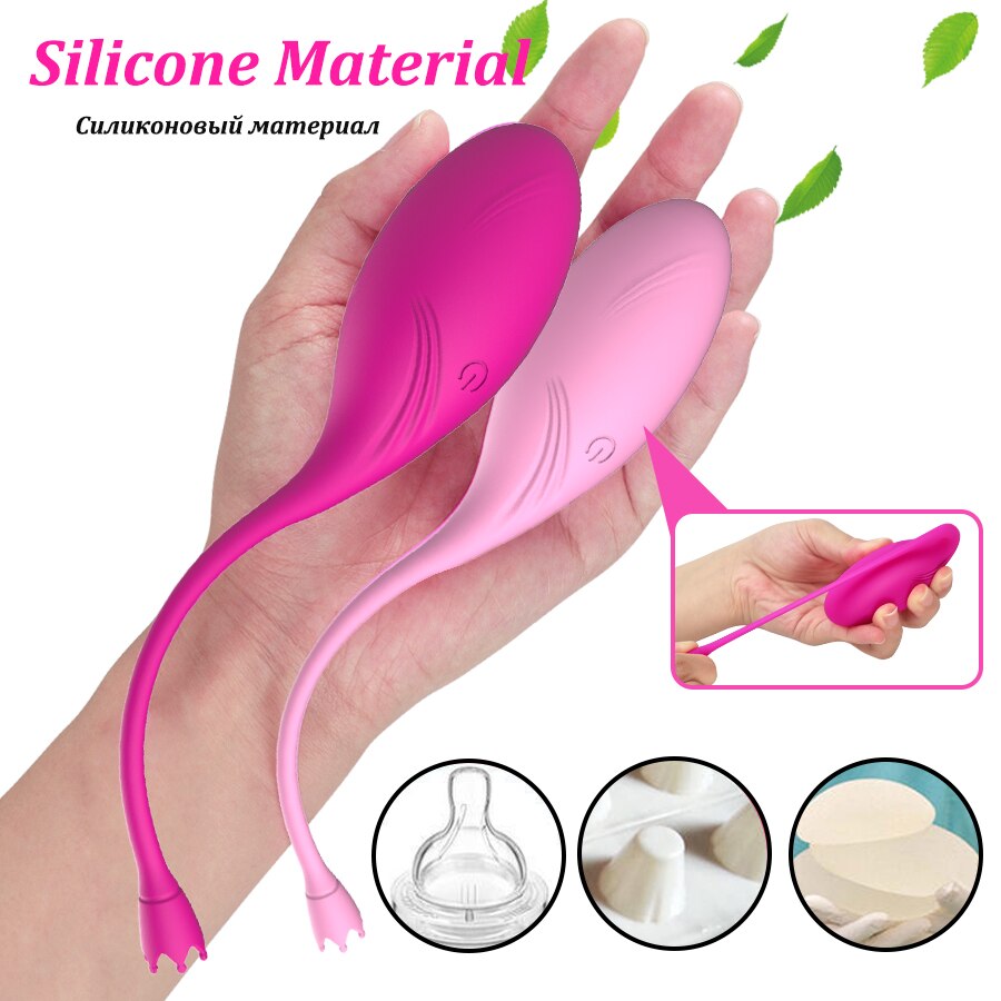 รีโมทคอนโทรลไร้สาย การออกกำลังกายแบบรัดรูป ไข่สั่น 10 สปีด G-Spot Clit Vibrator สำหรับผู้หญิง ช่องคลอดกระตุ้น เซ็กส์ทอยสำหรับผู้ใหญ่