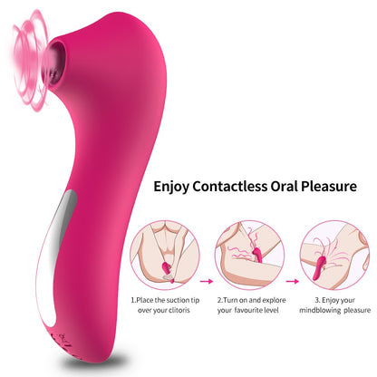 ช่องคลอดดูด Vibrator ของเล่นทางเพศสำหรับหญิง เครื่องดูดลิ้นในช่องปาก กระตุ้นคลิตอริส ของเล่นทางเพศเร้าอารมณ์สำหรับผู้ใหญ่