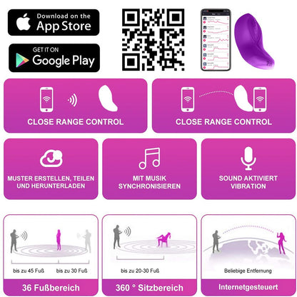 ผีเสื้อ Vibrator ไร้สายรีโมทแอปกางเกง Dildo Vibrator สำหรับผู้หญิง Clitoral Stimulator นวดเร้าอารมณ์เซ็กซ์ทอย