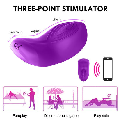 ผีเสื้อ Vibrator ไร้สายรีโมทแอปกางเกง Dildo Vibrator สำหรับผู้หญิง Clitoral Stimulator นวดเร้าอารมณ์เซ็กซ์ทอย