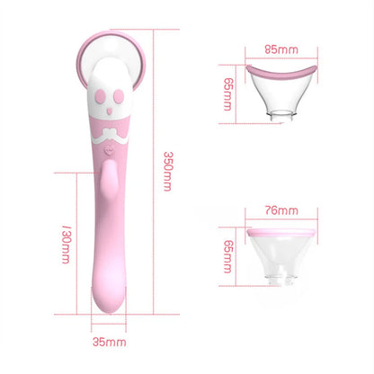 เครื่องนวดสั่นเลียคลิทอริสและของเล่นเลียคลิตอริส G-Spot ดูด เครื่องทำความร้อน การสั่นสะเทือนของผู้หญิงถึงจุดสุดยอดของหัวนม