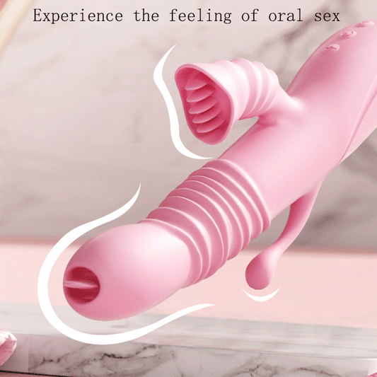 Vibrator ลิ้นเลียแบบยืดหดได้ กระตุ้นทวารหนักสำหรับผู้หญิง เครื่องช่วยสำเร็จความใคร่ทางช่องปากสำหรับผู้หญิง ผลิตภัณฑ์สำหรับผู้ใหญ่ เซ็กส์ทอย