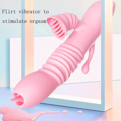 Vibrator ลิ้นเลียแบบยืดหดได้ กระตุ้นทวารหนักสำหรับผู้หญิง เครื่องช่วยสำเร็จความใคร่ทางช่องปากสำหรับผู้หญิง ผลิตภัณฑ์สำหรับผู้ใหญ่ เซ็กส์ทอย