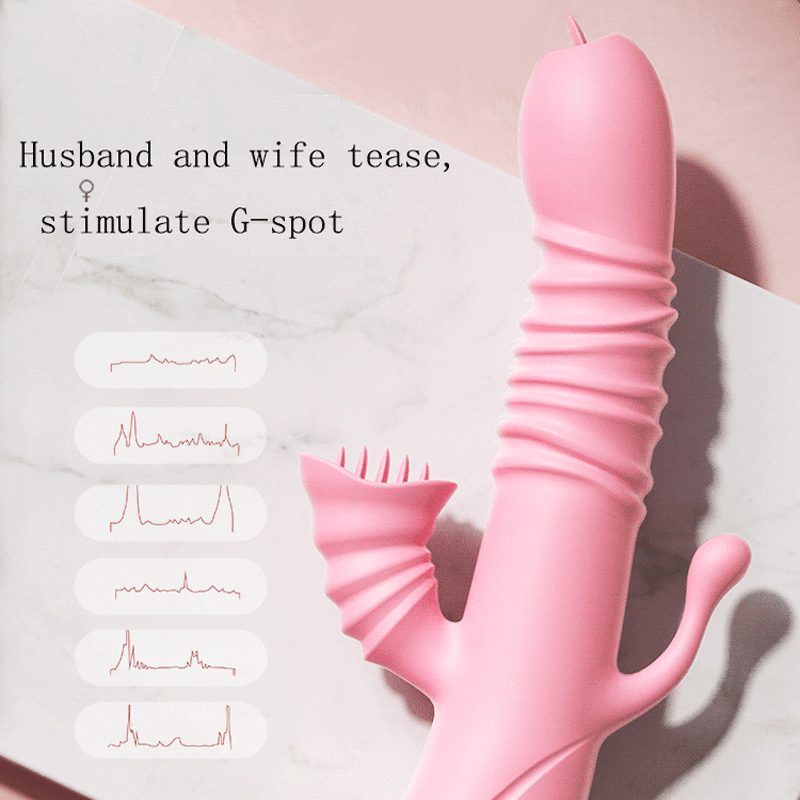 Vibrator ลิ้นเลียแบบยืดหดได้ กระตุ้นทวารหนักสำหรับผู้หญิง เครื่องช่วยสำเร็จความใคร่ทางช่องปากสำหรับผู้หญิง ผลิตภัณฑ์สำหรับผู้ใหญ่ เซ็กส์ทอย