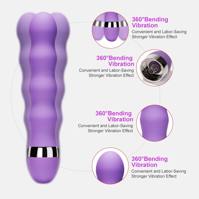 เครื่องสั่น G-Spot หลายสปีด สำหรับช่องคลอดและคลิตอริส ปลั๊กบัตต์ของเล่นทางเพศสำหรับชายหญิง และดิลโด้สำหรับผู้หญิง