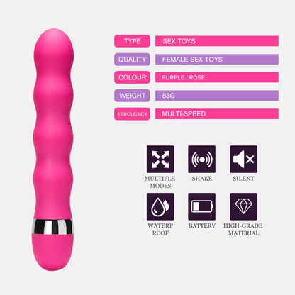เครื่องสั่น G-Spot หลายสปีด สำหรับช่องคลอดและคลิตอริส ปลั๊กบัตต์ของเล่นทางเพศสำหรับชายหญิง และดิลโด้สำหรับผู้หญิง
