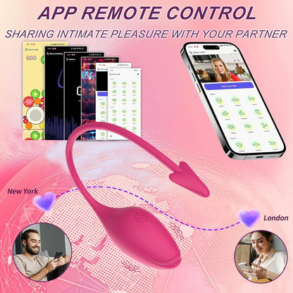 ไวร์เลส APP ควบคุม สอดใส่ช่องคลอด สั่น นวด กระตุ้นคลิตอริส เครื่องสั่นแบบสวมใส่ G-spot อุปกรณ์ช่วยสำเร็จความใคร่สำหรับผู้หญิง