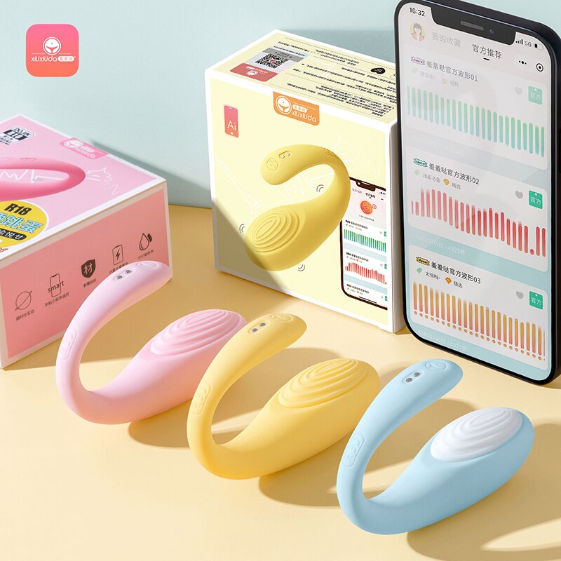 ไวเลส บลูทูธ G-Spot ดิลโด้ไวเบรเตอร์สำหรับผู้หญิง ควบคุมด้วยแอปจากระยะไกล ไข่สั่นแบบสวมใส่ ของเล่นทางเพศสำหรับผู้ใหญ่สำหรับผู้หญิง