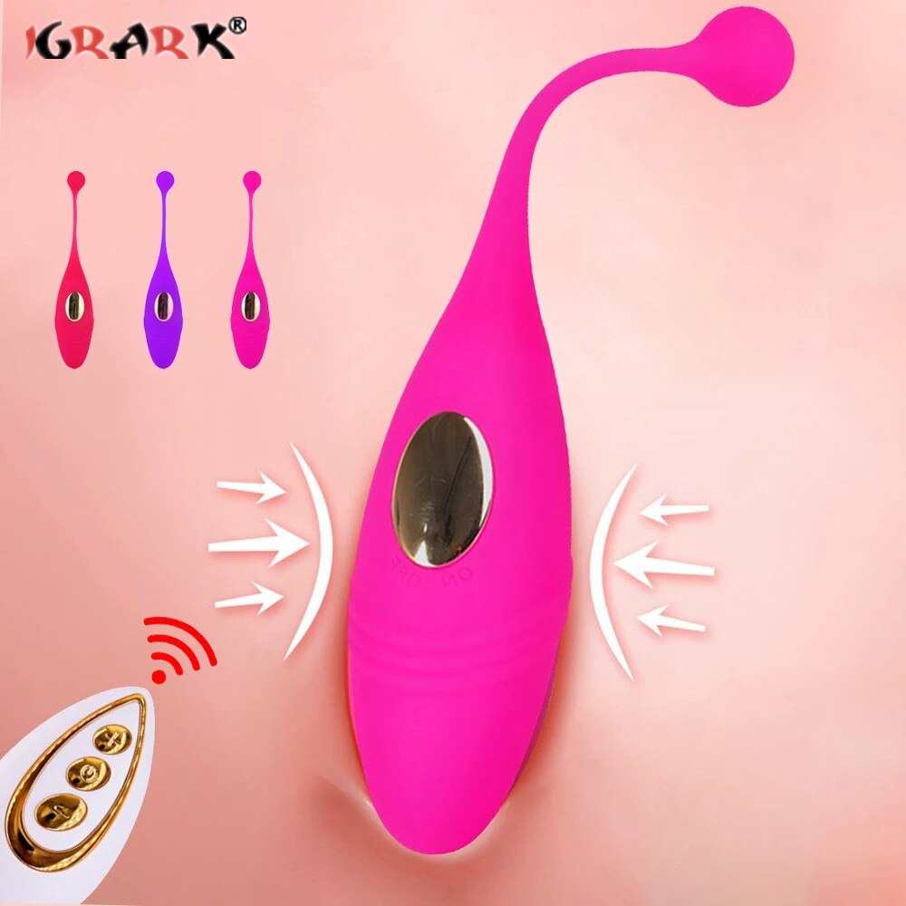 เครื่องสั่นควบคุมไร้สาย ลูกบอลจีน ตัวกระตุ้น G-spot และคลิตอริส ไข่รักสำหรับช่องคลอด ของเล่นทางเพศสำหรับผู้หญิง 18+ ร้านค้าเซ็กซ์สำหรับผู้ใหญ่