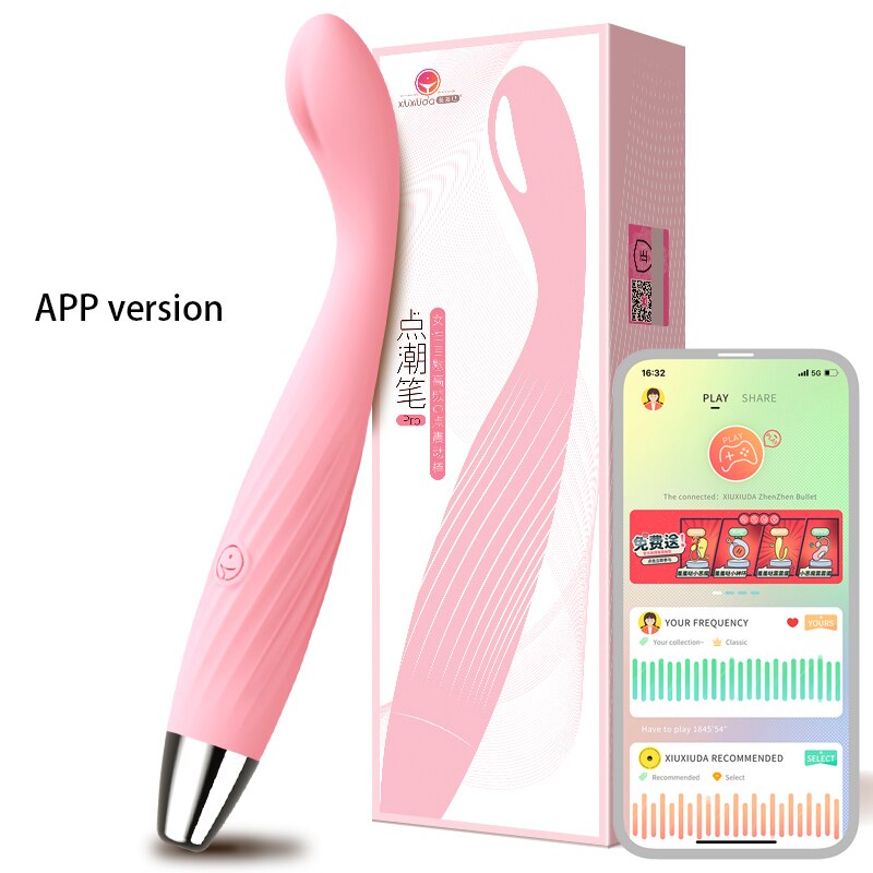 APP 10สปีด เครื่องสั่นทรงพลังสำหรับผู้หญิง ไม้นวดตัวมหัศจรรย์แบบมอเตอร์คู่ ของเล่นทางเพศสำหรับผู้หญิง ของเล่นผู้ใหญ่ G Spot