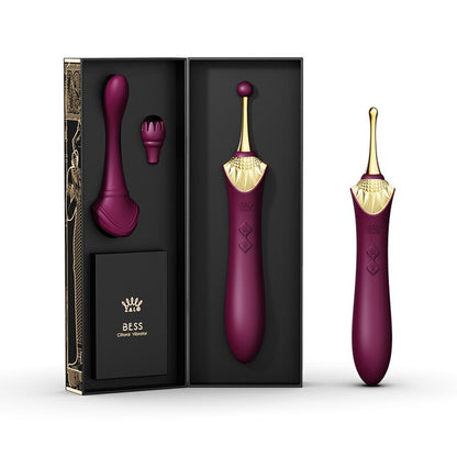 ZALO BESS 2.0G-Spot Vibrator ซิลิโคนกระตุ้นคลิตอริส มอเตอร์คู่ USB นวดสั่นแบบย้อนยุค ของเล่นทางเพศสำหรับผู้หญิง