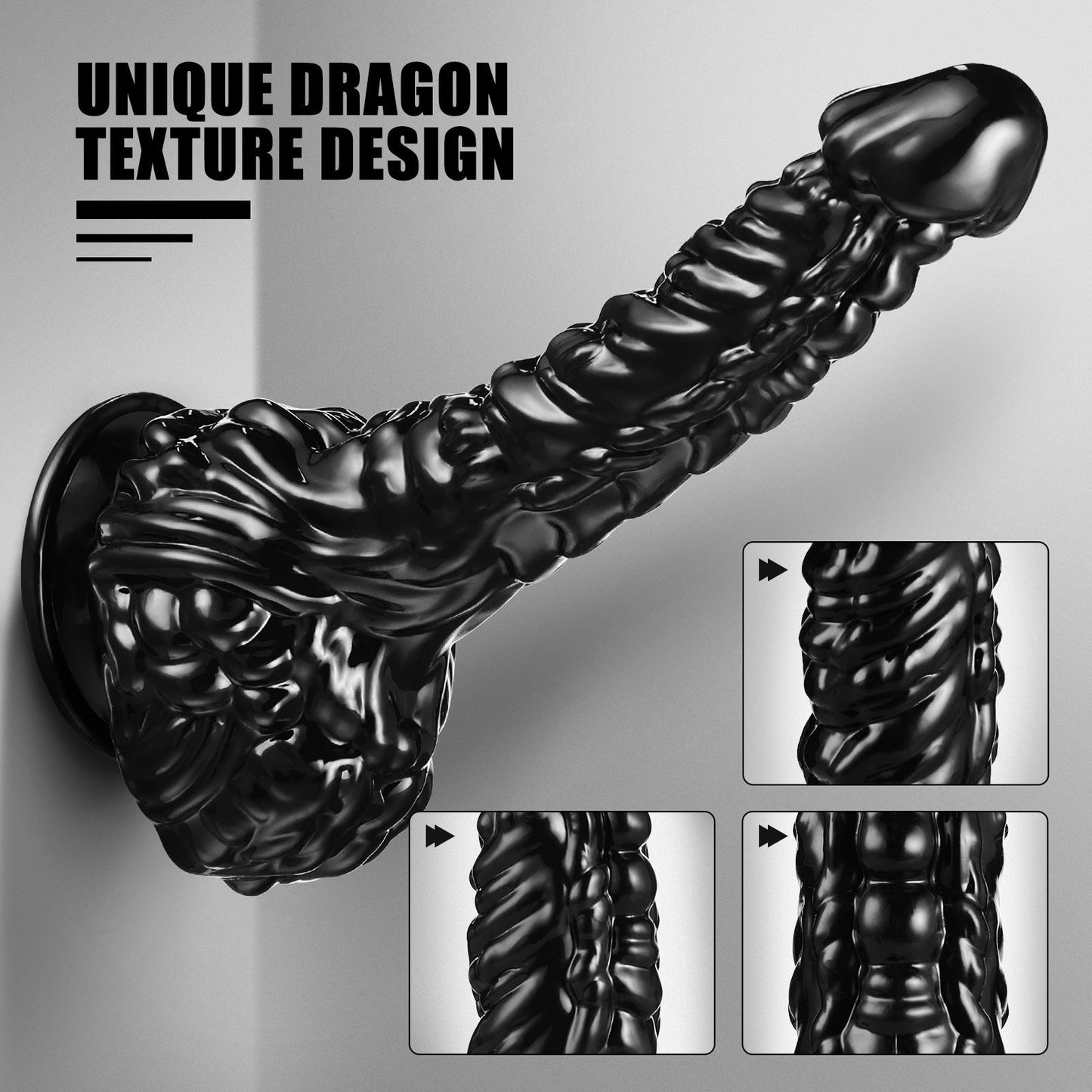 Dragon Design TPE Penis. แท่งช่วยตัวเองชายไร้สาย สีล้วน ขนาด 9 นิ้ว สำหรับช่วยตัวเอง ทำความสะอาดด้วยมือได้ อุปกรณ์กระตุ้นอารมณ์สำหรับชาย