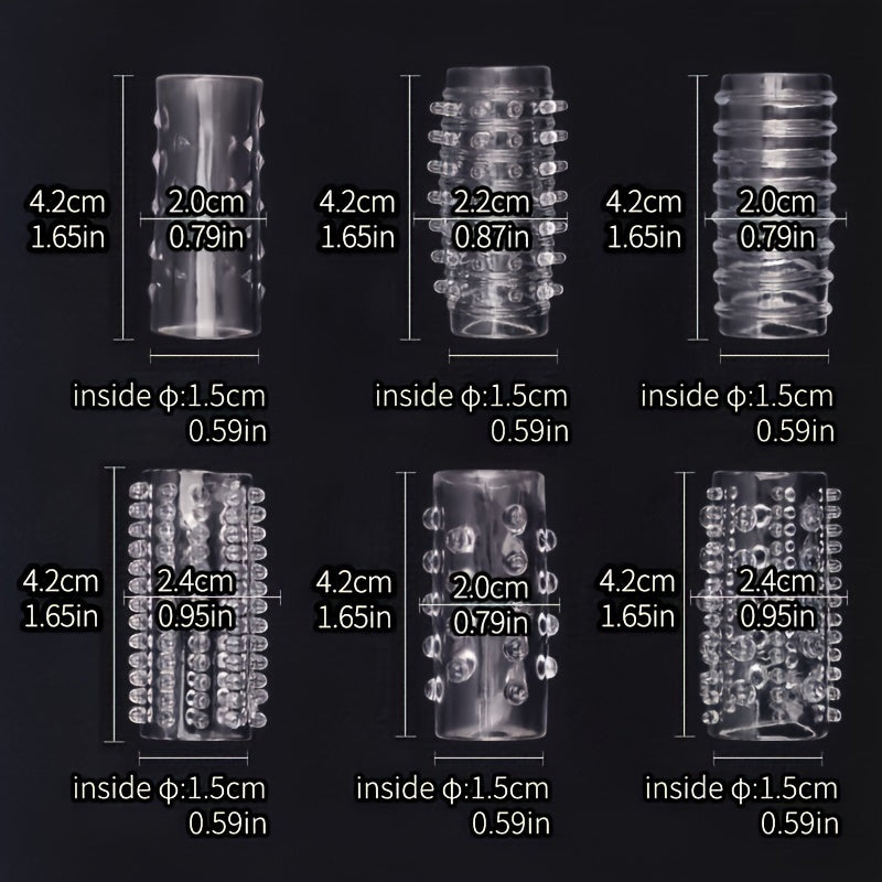 อุปกรณ์ทางเพศสำหรับผู้ชาย 6 ชิ้น ห่วงรัดองคชาตพร้อมผิวสัมผัส 6 แบบ ใช้ซ้ำได้ ของเล่นทางเพศสำหรับผู้ชาย ห่วงรัดอวัยวะเพศ ปลอกอวัยวะเพศสำหรับเพิ่มสมรรถภาพการแข็งตัวของอวัยวะเพศ ห่วงรัดอวัยวะเพศเพื่อยืดระยะเวลา อุปกรณ์ทางเพศสำหรับผู้ใหญ่สำหรับผู้ชายและคู่รัก