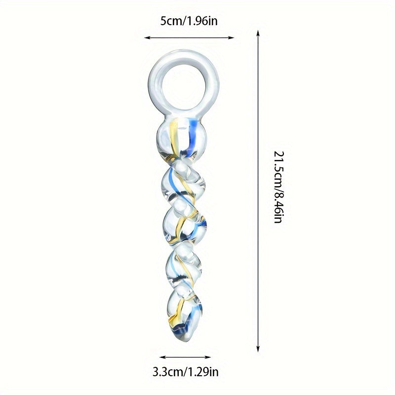 จุกเสียบก้นแก้วแบบหมุนได้ (Glass Thread Rotation Anal Plug) ดิ๊กคริสตัลสำหรับเสียบก้น ของเล่นผู้ใหญ่ ของเล่นทางเพศ การสำเร็จความใคร่ทางทวารหนัก การนวดต่อมลูกหมากสำหรับคู่รักผู้ชาย