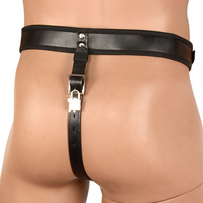 Chastity Pant PU Leather Chastity Device Sexy Underwear Lock Adult Erotic Penis Cage Cock Rings Bondage Sex Toys for Men Luxury
