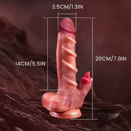 ของเล่นทางเพศแบบยืดได้ 8 นิ้ว - เครื่องกระตุ้นทวารหนักหญิงที่สมจริง 4-in-1 พร้อมโหมดการยืด 7 โหมดและการสั่น 7 โหมด ควบคุมด้วยรีโมทไร้สาย และฟังก์ชันทำความร้อน