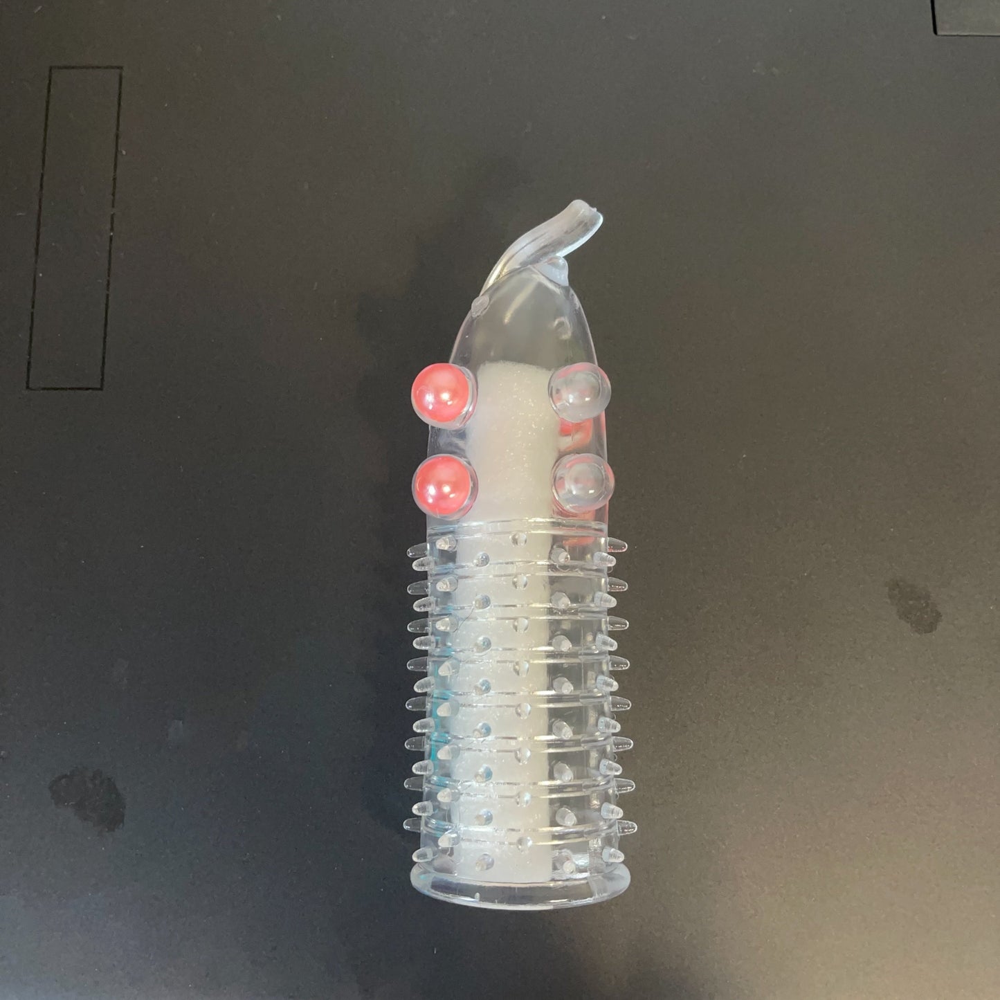 Men's Wolf Teeth Penis Sleeve With Bead.  Accessory For Longer Stronger Erection Ejaculation Delay Pleasure Enhancing. Transparent Elephant Nose Cock Condom For Men Couples