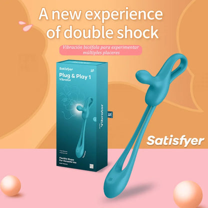 Satisfyer ของเล่นคู่รักอเนกประสงค์ 2 in 1 สำหรับเสียบก้น ช่องคลอด แหวนรัดองคชาตชะลอการหลั่ง และเครื่องกระตุ้นคลิตอริสสำหรับผู้หญิง